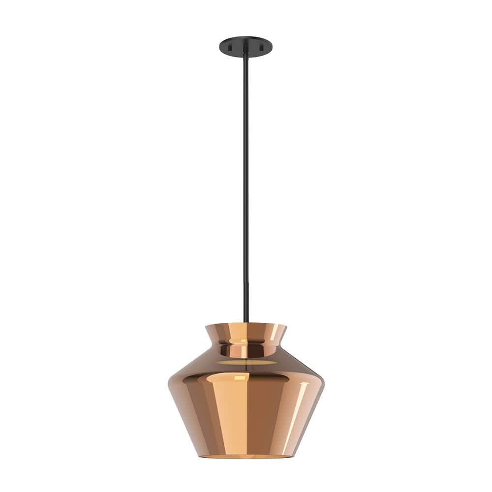 Trinity 13" Copper and Black LED Pendant Light