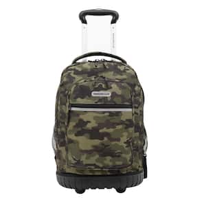 20 in. Camouflage 2-Section Rolling Backpack with Solid Bottom (78520)