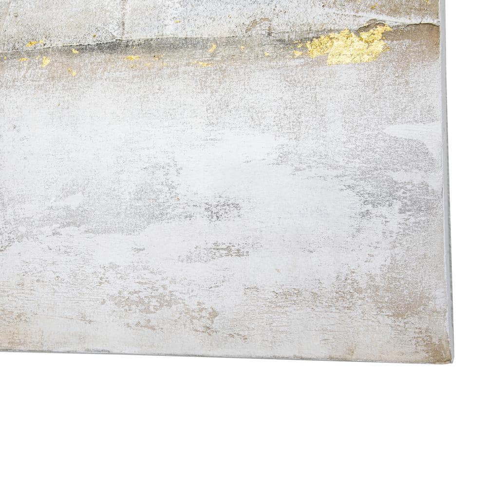 Briskly 60" x 40" Abstract Canvas Wall Art with Gold Flecks