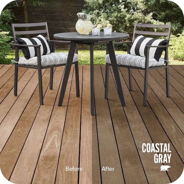 5 gal. #ST-249 Coastal Gray Semi-Transparent Waterproofing Exterior Wood Stain