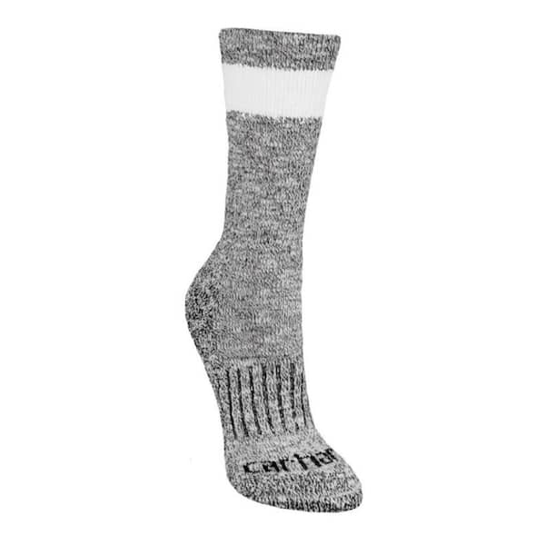 Carhartt Women's Size Medium Black Merino Wool Blend Slub Hiker Crew Socks