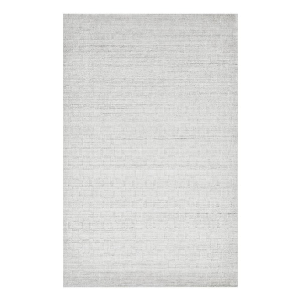 Solo Rugs Peyton Contemporary Modern Alabaster 10 ft. x 14 ft. Hand Loomed Area Rug