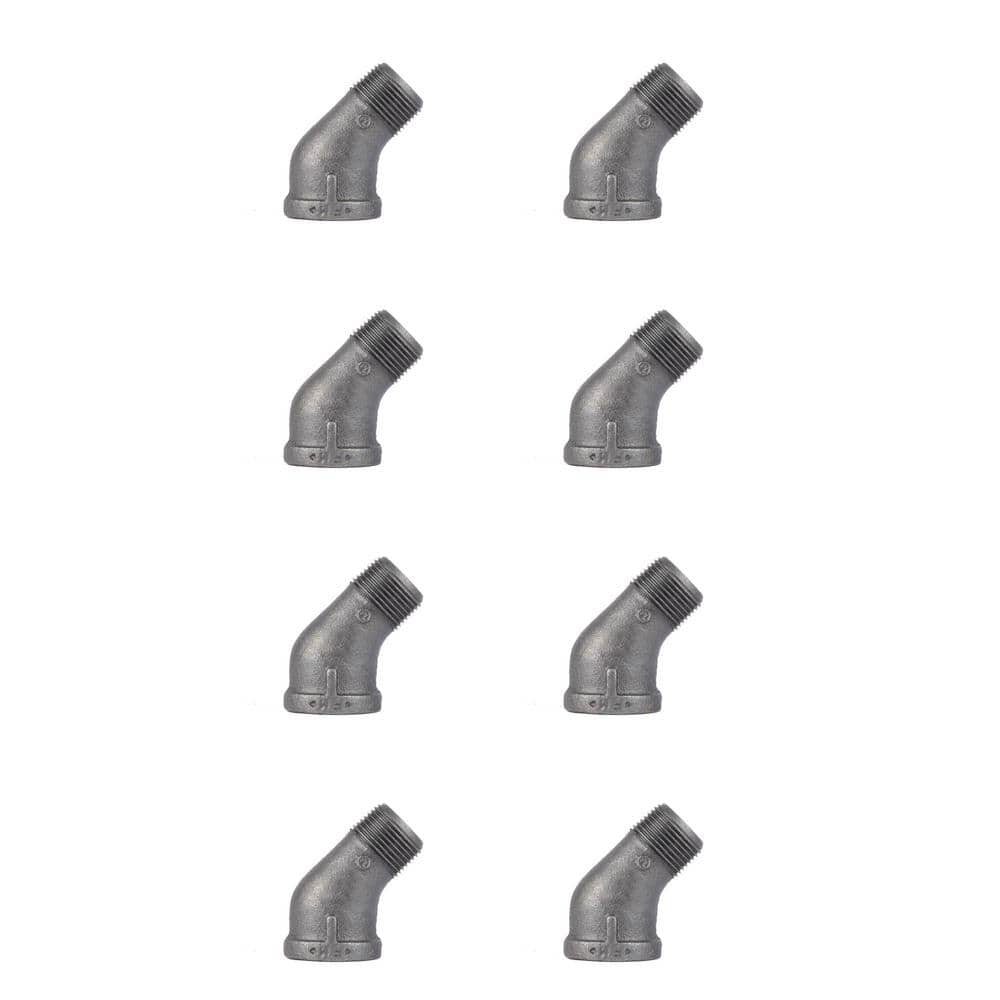 3/8 in. Black Malleable Iron 45 degree FPT x MPT Street Elbow Fitting (8-Pack) price history on PriceWatchPro