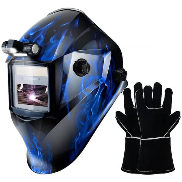 True Color Auto-Darkening Welding Hood with LED Light and Grinding