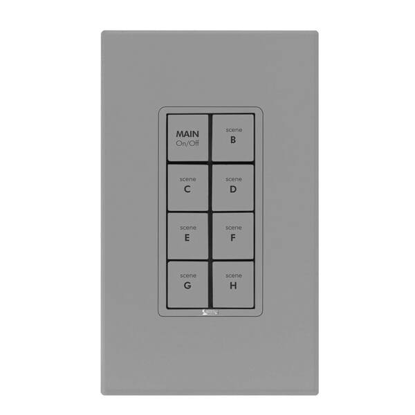 Insteon 8 Button Dimmer Keypad - Gray