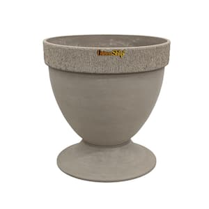 Drizzle Urn 17.7 in. W x 18.1 in. H Pale Clay Indoor/Outdoor Resin Decorative Planter 1-Pack