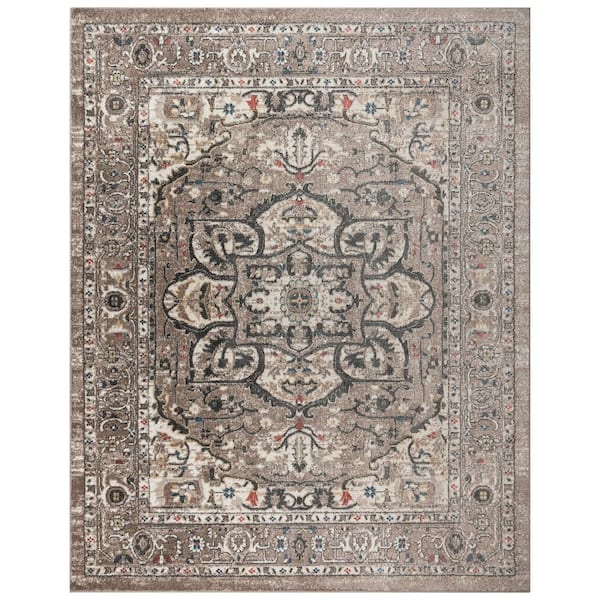 Gertmenian Heirloom Wynn Beige 9 ft. x 13 ft. Oriental Medallion Indoor Area Rug