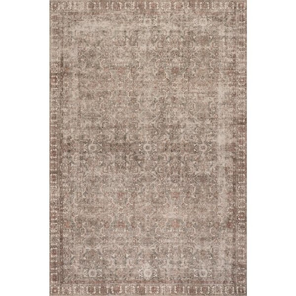 Fair Hills Antiqued Jute-Blend Rust 4 ft. x 6 ft. Indoor Area Rug
