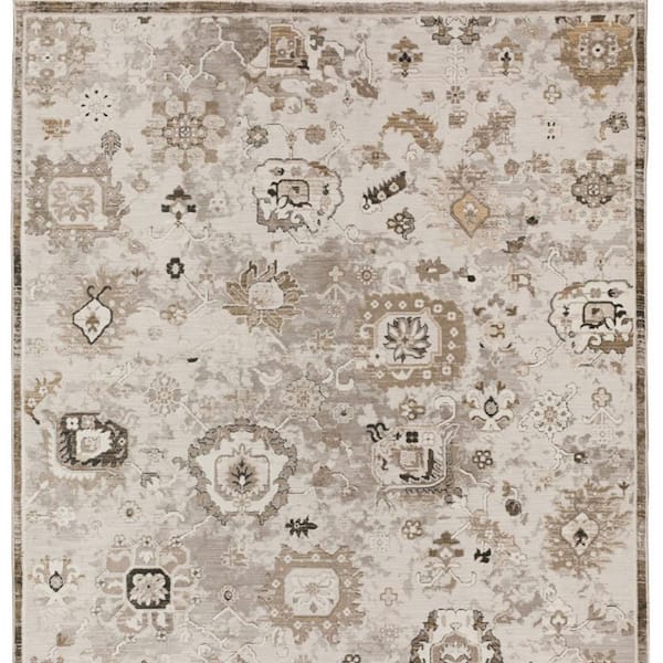 5 X 8 Gray Oriental Runner Rug