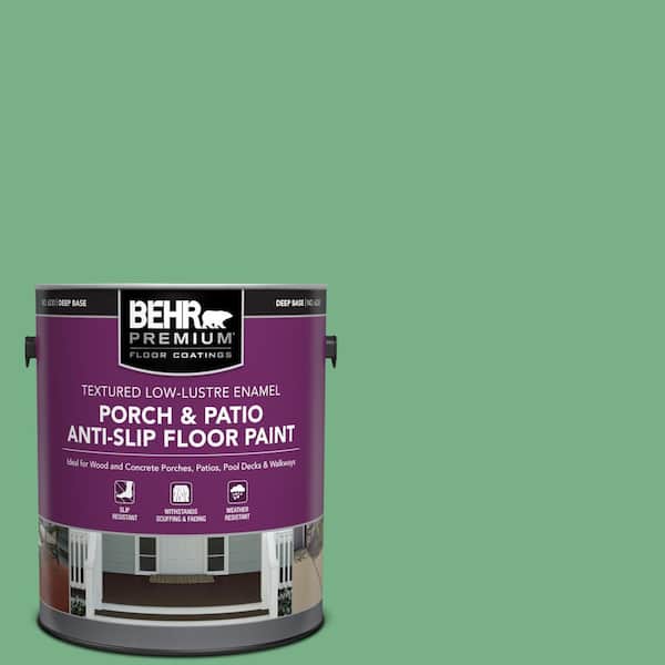 BEHR PREMIUM 1 gal. #M410-5 Green Bank Textured Low-Lustre Enamel Interior/Exterior Porch and Patio Anti-Slip Floor Paint