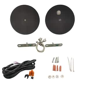 8 ft. Black Suspension Mount Kit - Aircraft Cable with Black Ceiling Canopy for Architectural Linear Fixture 64407102