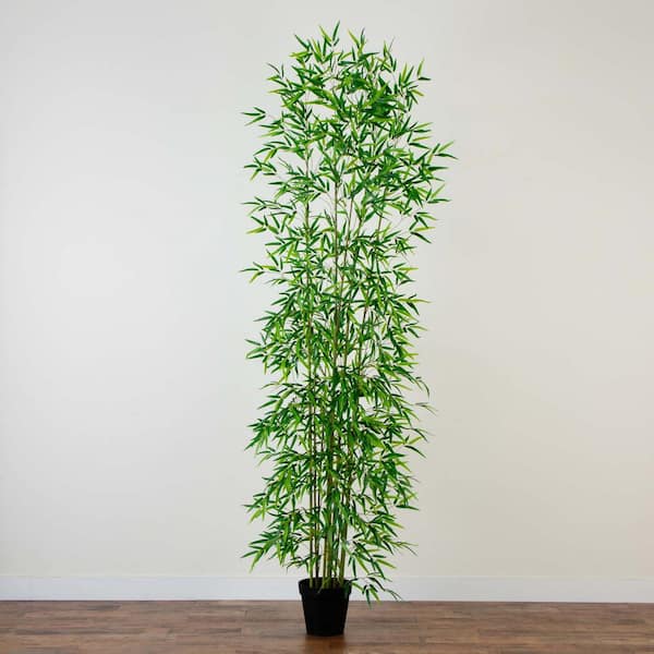 Nearly Natural 10 ft. Artificial Green Bamboo Tree T4633 - The