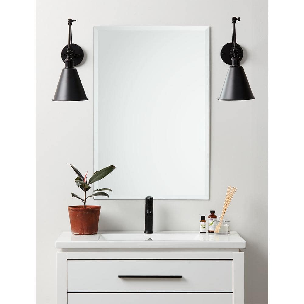 30" x 36" Frameless Rectangular Beveled Vanity Mirror