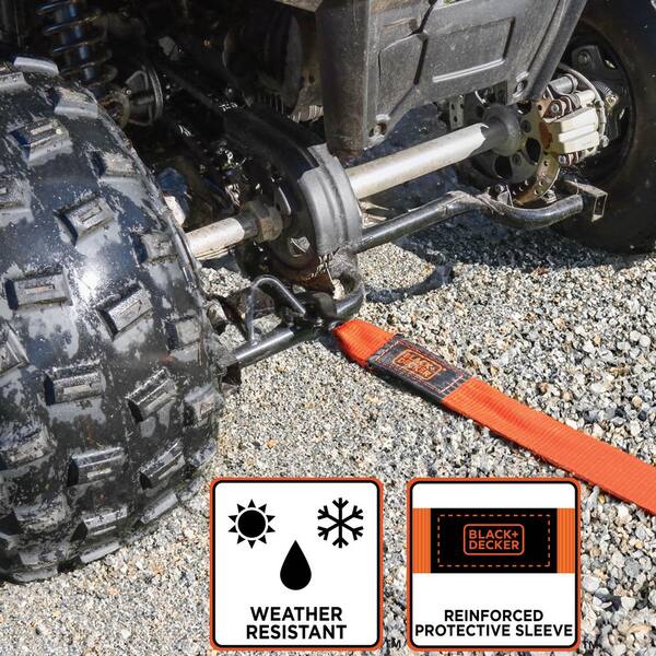 thumbnail image 2 of Heavy Duty 2-inch X 20-foot Tow Strap - 10,000lb Break Strength With Forged Steel Hooks For Vehicle Recovery 2 of 6