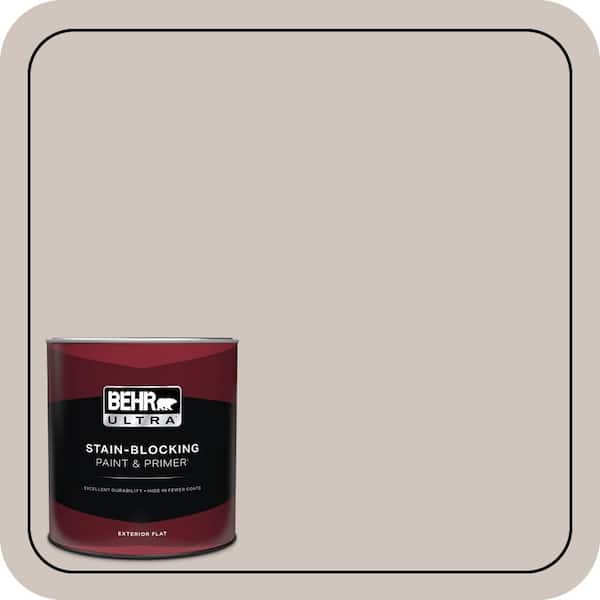 BEHR ULTRA 1 qt. #PWN-71 Smoked Umber Flat Exterior Paint & Primer