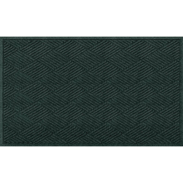 Bungalow Flooring Waterhog Diamonds Evergreen 35 in. x 59 in. PET Polyester Indoor Outdoor Doormat