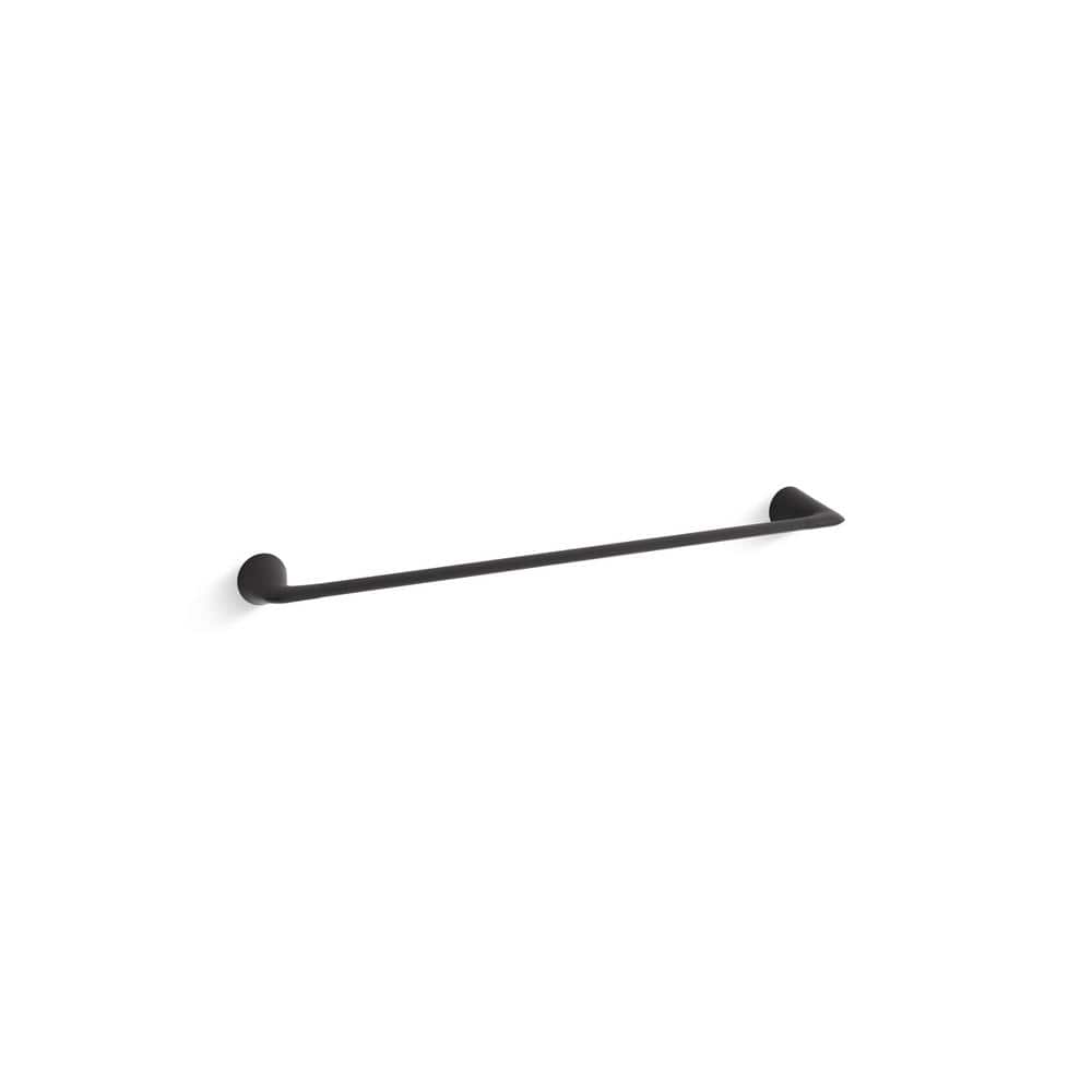 KOHLER Modern 24 in. Wall Mounted Towel Bar in Matte Black K24756BL