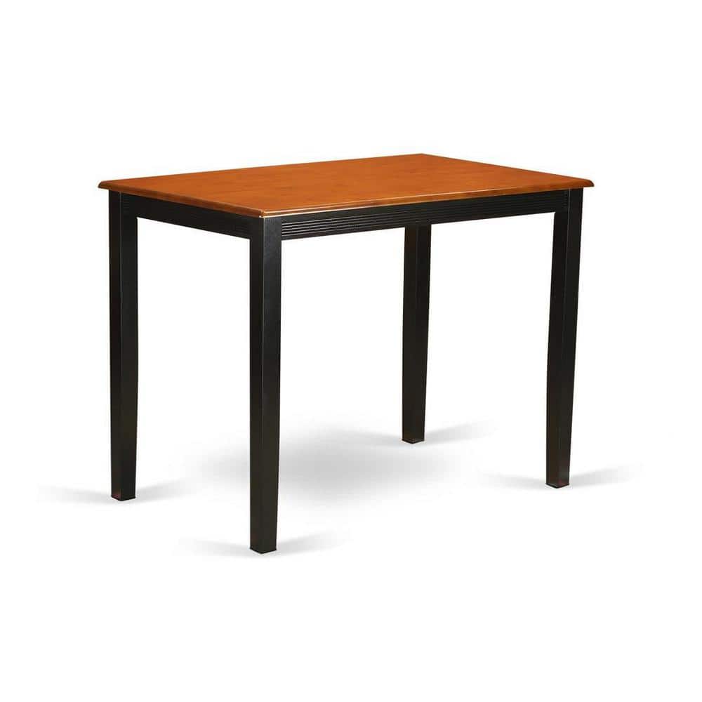 Cherry and Black Wood 5-Piece Counter Height Pub Set