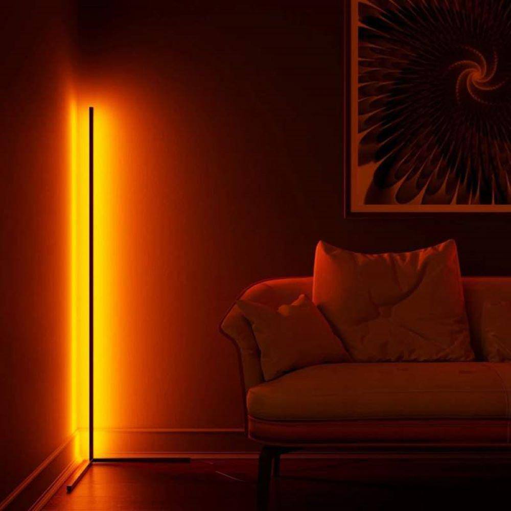 55.9'' Black Matte RGB LED Floor Lamp