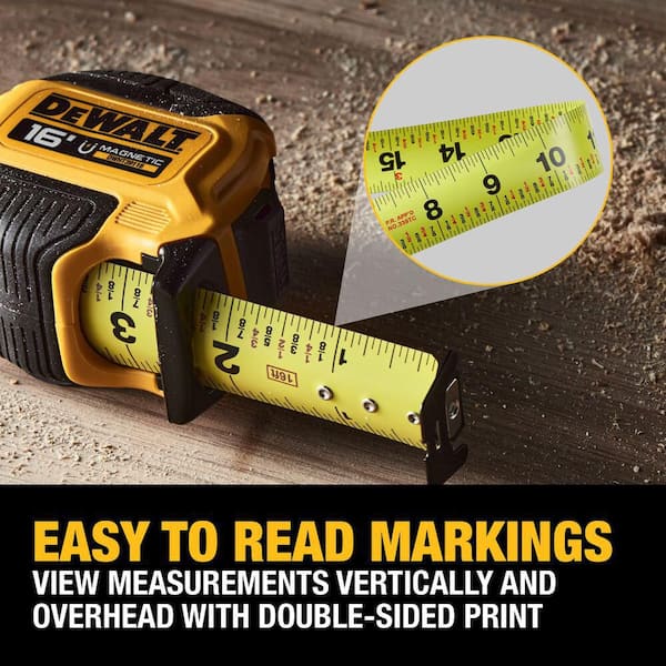 DEWALT - 16 ft. x 1-1/8 in. Tape Measure with Finger Brake