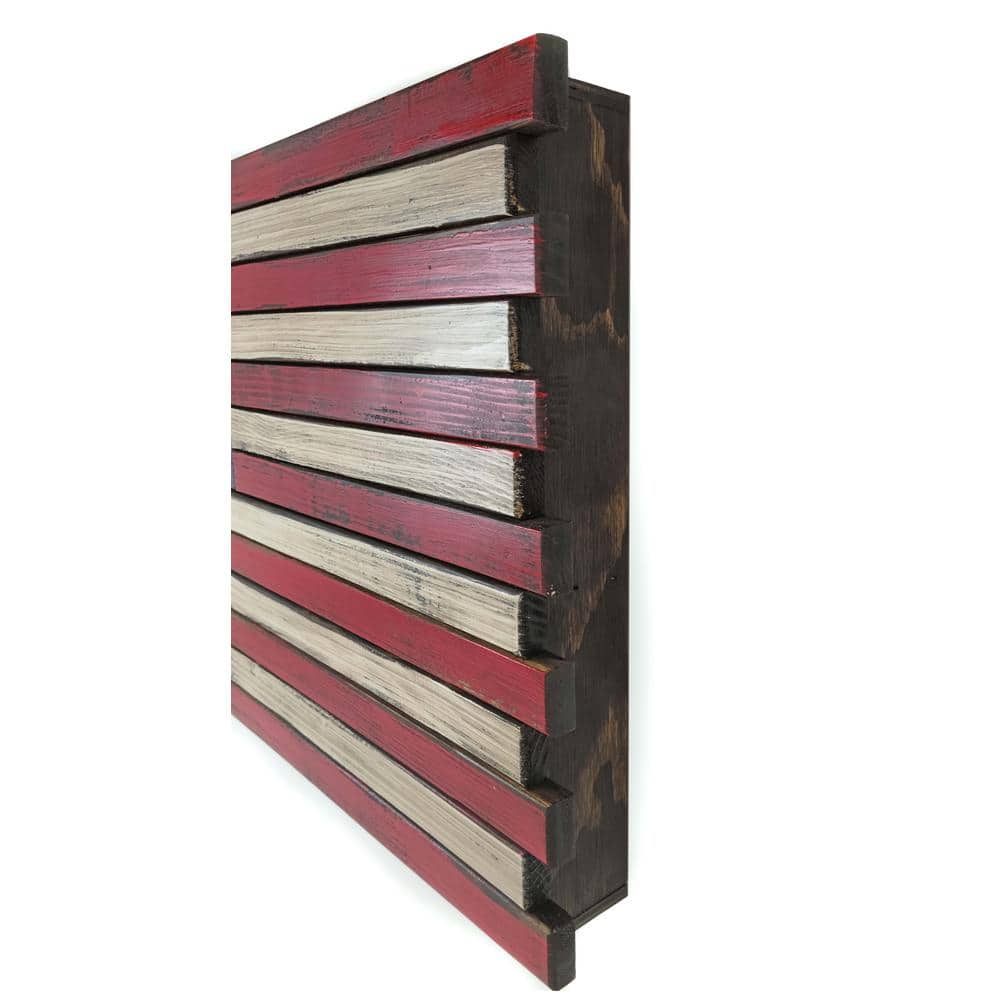 Mini American Flag Wall Display with Hidden Lockable Storage