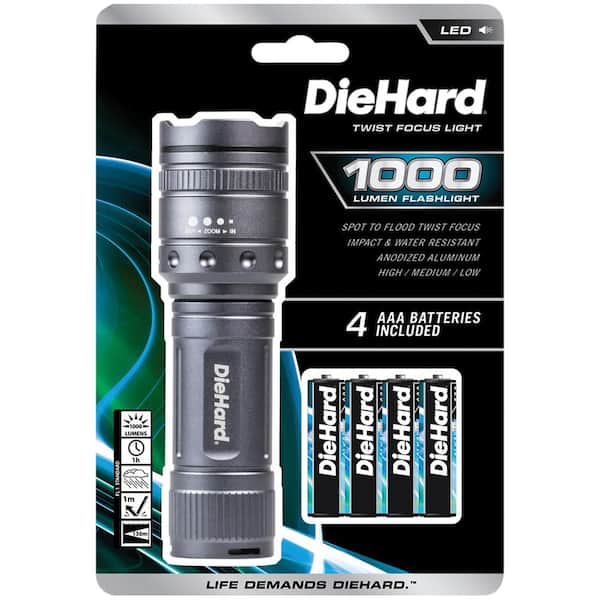 Diehard 1,000-Lumen Twist Focus Flashlight