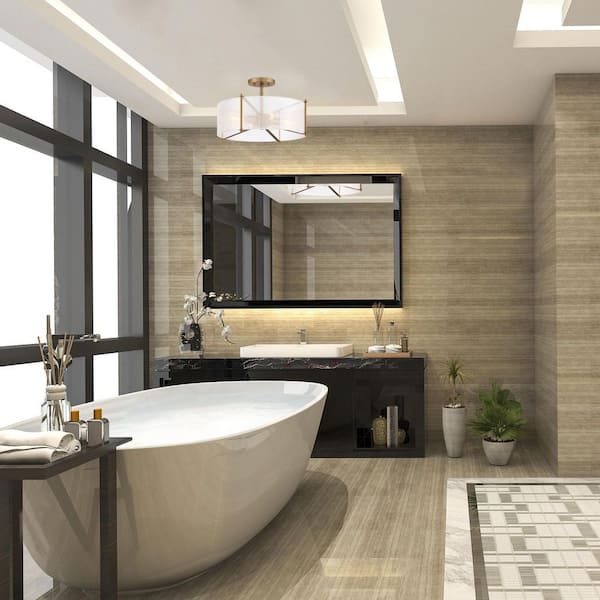 Designers Fountain - Daybreak 17.75 in. 4-Light Old Satin Brass Modern Entryway Semi-Flush Mount with Organza Fabric Shade