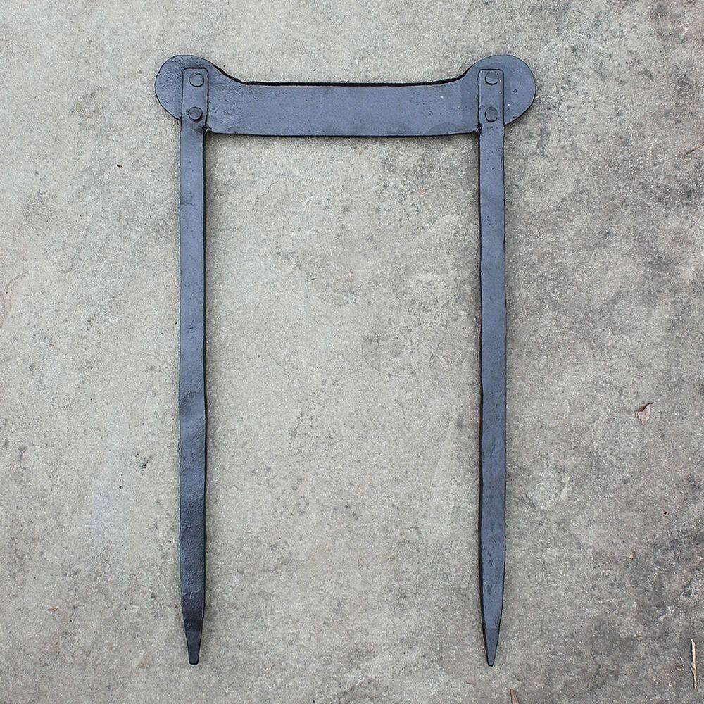 Black Powder-Coated Metal Boot Scraper for Outdoor Entryway