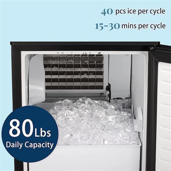 COWSAR 15 in. 80 lbs. Freestanding/Under Counter Ice Maker in