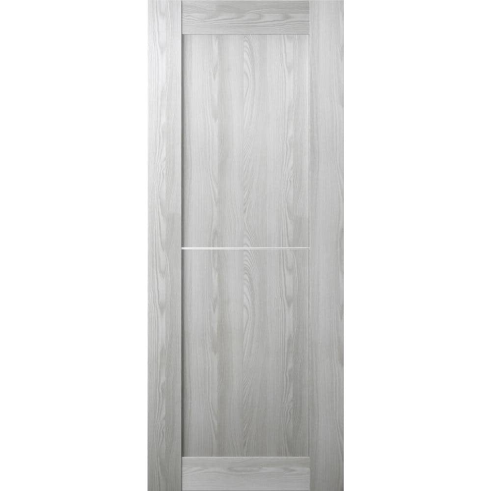 Vona 07 1H 18 in. W x 80 in. H x 1-3/4 in. D 1-Panel Solid Core Ribeira Ash Prefinished Wood Interior Door Slab -  Belldinni, 163733