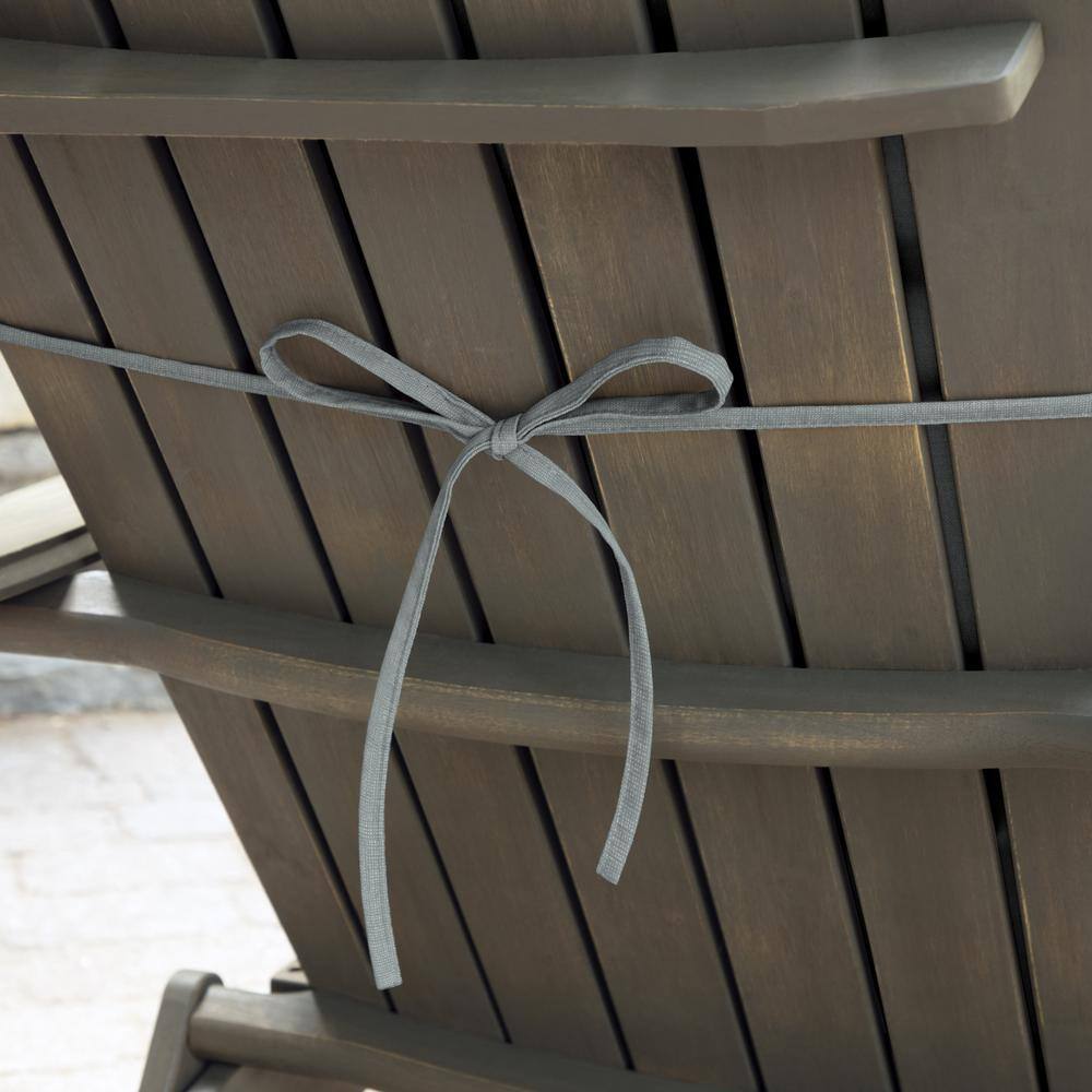 Stone Grey Tufted Outdoor Rocking Chair Cushions, Set of 2