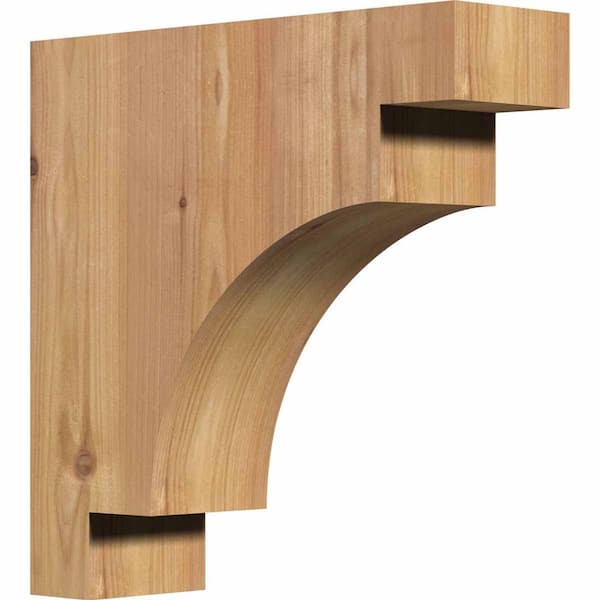 Ekena Millwork 3-1/2 in. x 12 in. x 12 in. Western Red Cedar Mediterranean Smooth Corbel