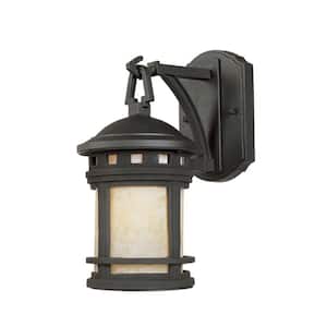 Sedona 10.75 in. Oil Rubbed Bronze 1-Light Outdoor Line Voltage Wall Sconce with No Bulb Included