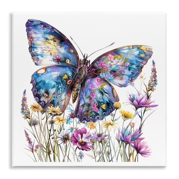 Stupell Industries Spring Garden Butterfly by LSR Design Studio Unframed Animal Graphic Art Print 12 in. x 12 in.