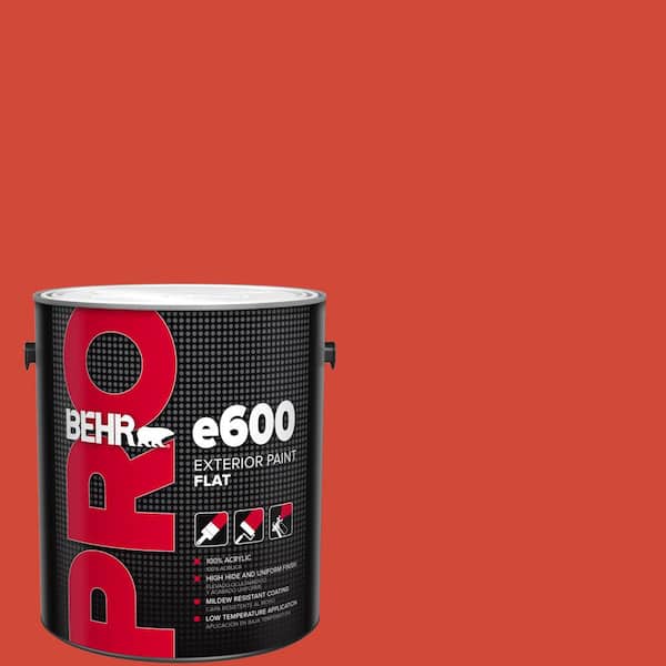 1 gal. #P180-7 Top Tomato Flat Exterior Paint