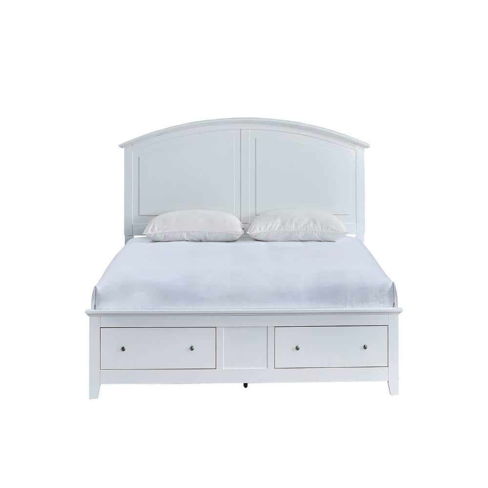 Hammond White Wood Frame King Panel Bed and 2 Drawers price history on PriceWatchPro