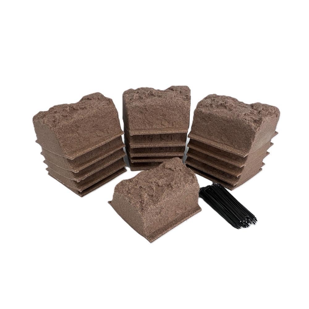Autumn Bluff Multicolor Polyethylene Curved Edging Stone Set