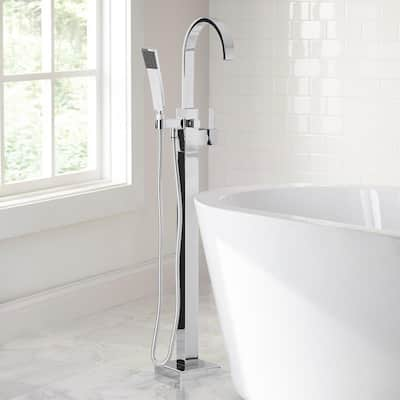 Freestanding Bathtub Faucets Bathroom Faucets The Home Depot