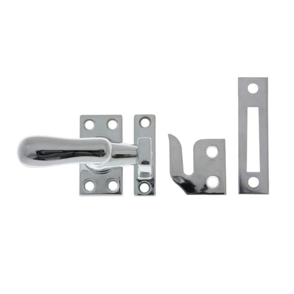 idh by St. Simons Polished Chrome Solid Brass Large Window Sash Lock with Casement Fastener