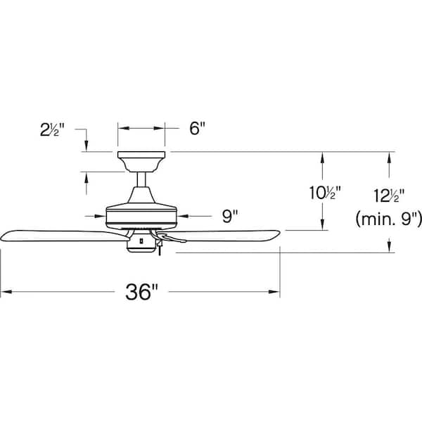 Unbranded - Hinkley Cabana 36" 3-Speed Indoor/Outdoor Ceiling Fan, Appliance White