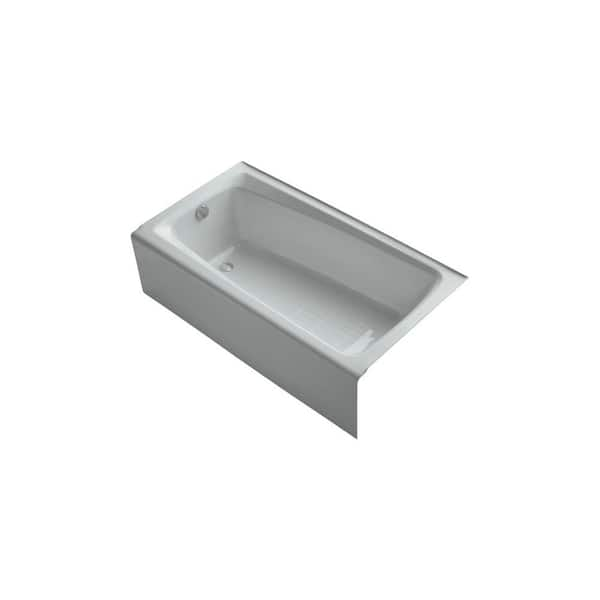 KOHLER Mendota 5 ft. Left Drain Soaking Tub in Ice Grey