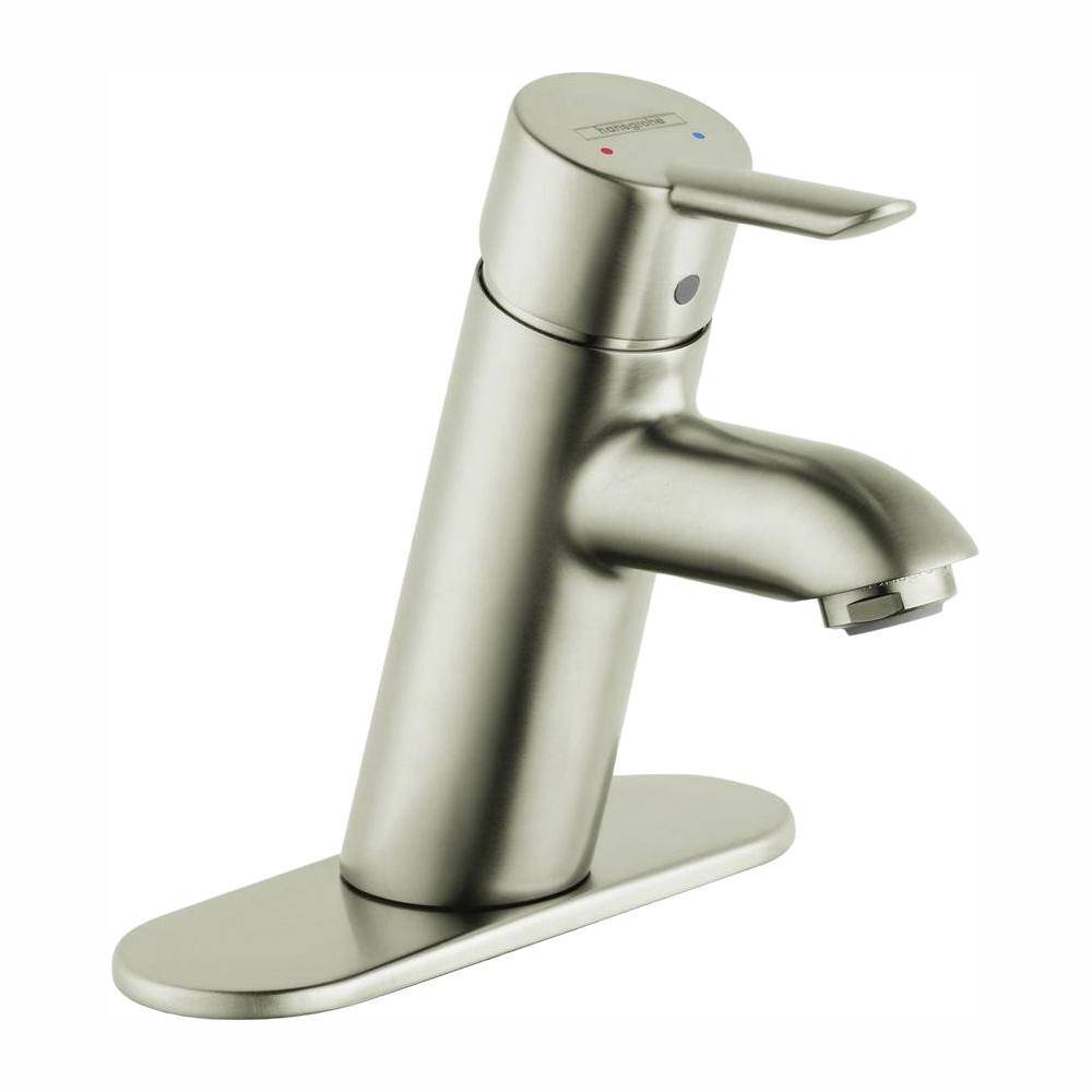 slinger Beschikbaar glans Hansgrohe Focus S Single Hole 1-Handle Low-Arc Bathroom Faucet in Brushed  Nickel-31701821 - The Home Depot