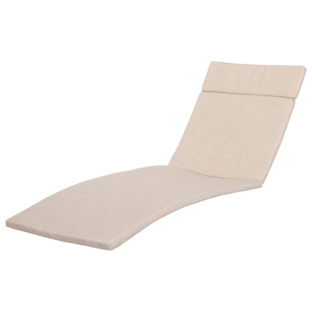 Albany Beige Waterproof Outdoor Chaise Lounge Cushion Set