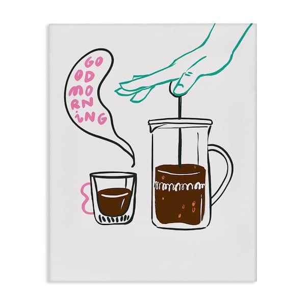 Stupell Industries Good Morning Espresso by Marina Astudillo Unframed Food Graphic Art Print 40 in. x 30 in.