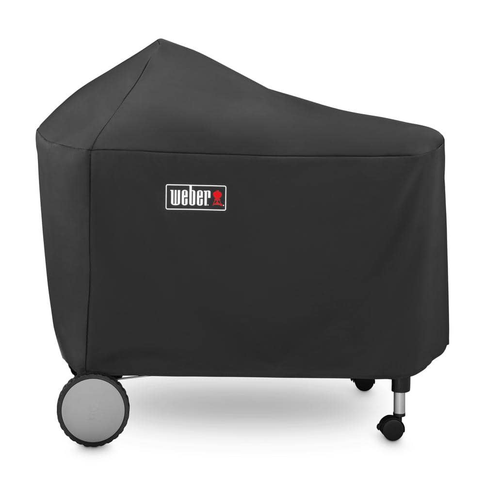 Black Polyester Grill Cover with Storage Pouch