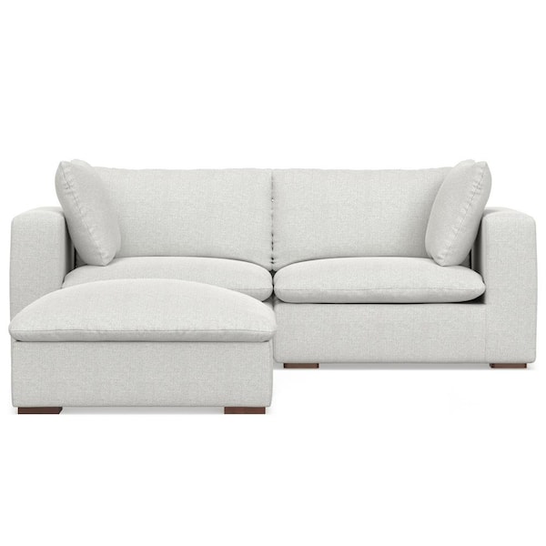 Simpli Home Jasmine 88 in. Straight Arm Performance Fabric