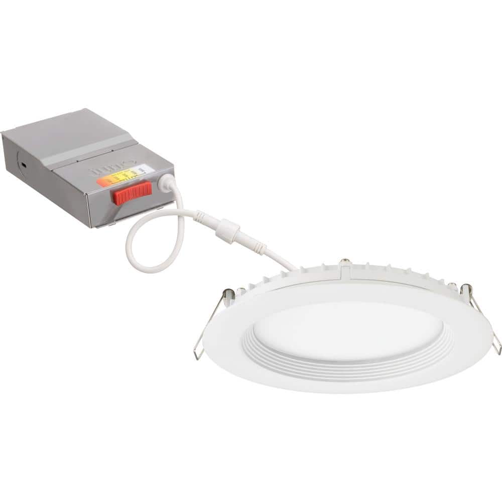 Wafer 6" Slim LED Downlight in Matte White for Indoor/Outdoor Use