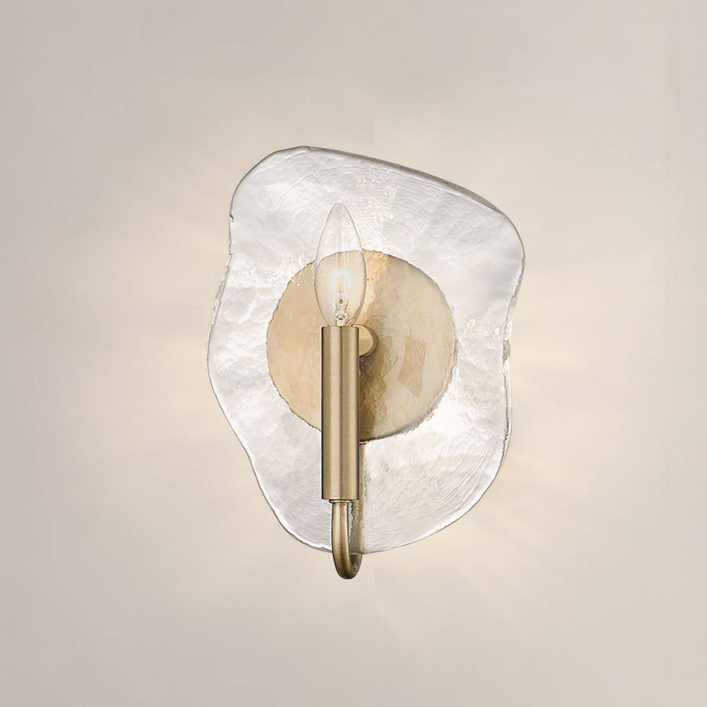 Gold and Glass Modern Dimmable Wall Sconce