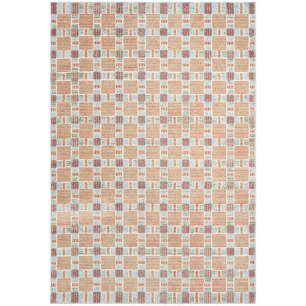 Nordic Rust Multicolor 5 ft. x 7 ft. Geometric Contemporary Area Rug