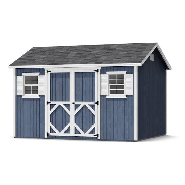 Classic Workshop 10 ft. x 12 ft. Outdoor Wood Storage Shed Precut Kit with Operable Windows and Floor (120 sq. ft.)
